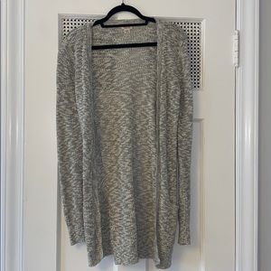 Knit grey throw over